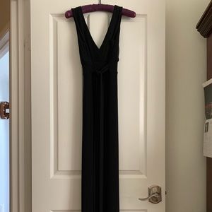 Lily black long casual sun dress